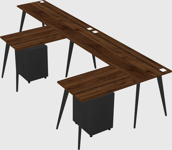 Modern l-shaped office desk