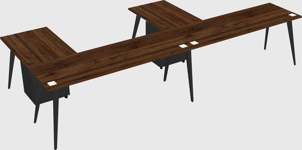 Modern l-shaped office desk