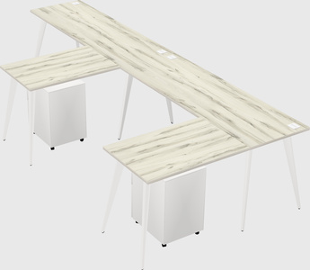 Modern l-shaped office desk