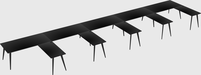 Modern l-shaped office desk