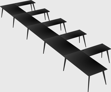 Modern l-shaped office desk