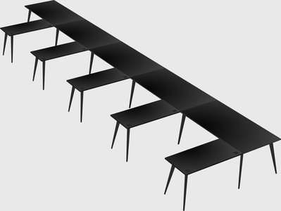 Modern l-shaped office desk