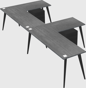 Modern l-shaped office desk