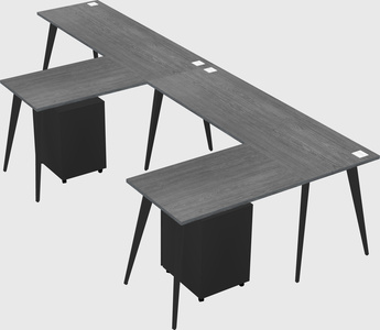 Modern l-shaped office desk