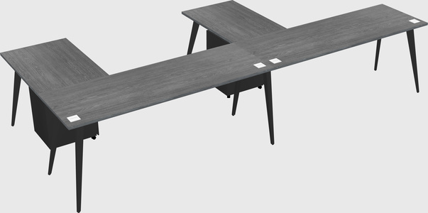 Modern l-shaped office desk