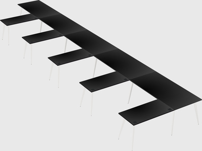 Modern l-shaped office desk