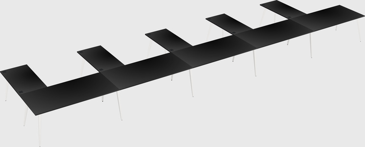 Modern l-shaped office desk