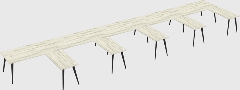 Modern l-shaped office desk