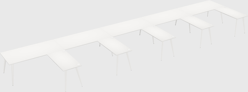 Modern l-shaped office desk
