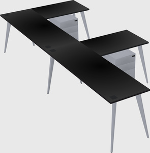 Modern l-shaped office desk