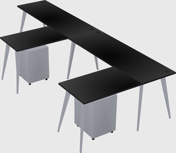 Modern l-shaped office desk