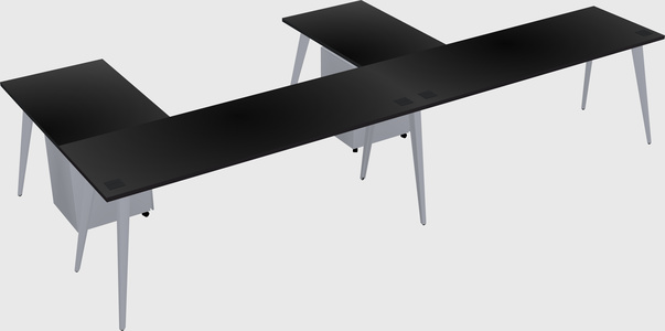 Modern l-shaped office desk