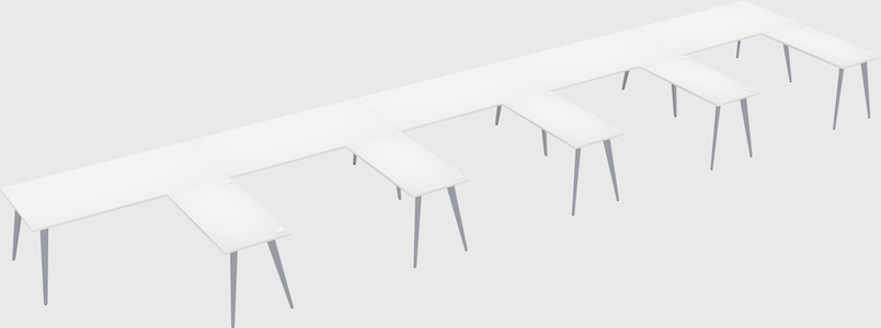 Modern l-shaped office desk