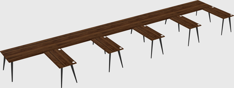 Modern l-shaped office desk