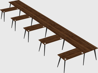 Modern l-shaped office desk