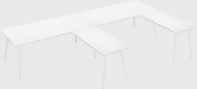 Modern l-shaped office desk