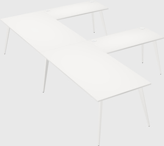 Modern l-shaped office desk