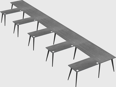 Modern l-shaped office desk