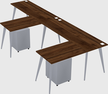 Modern l-shaped office desk