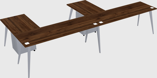 Modern l-shaped office desk