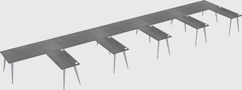 Modern l-shaped office desk