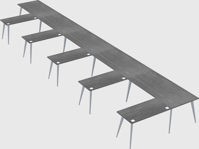 Modern l-shaped office desk