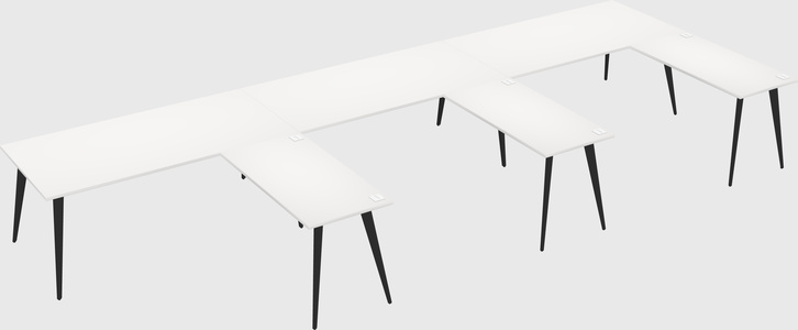 Modern l-shaped office desk