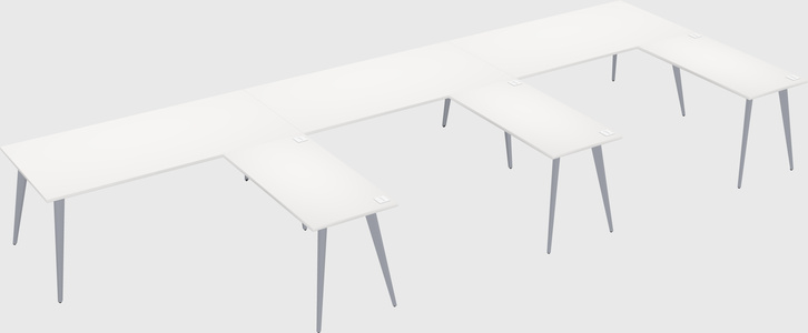 Modern l-shaped office desk