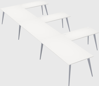 Modern l-shaped office desk