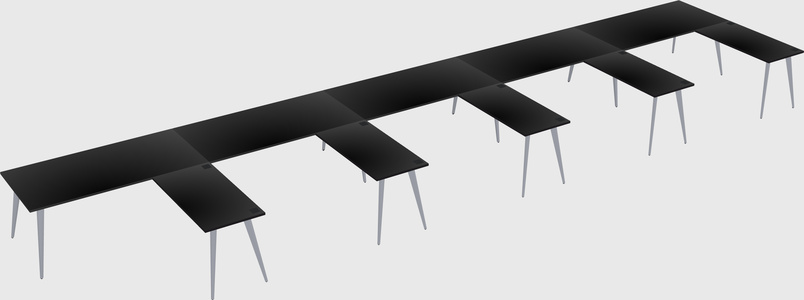Modern l-shaped office desk