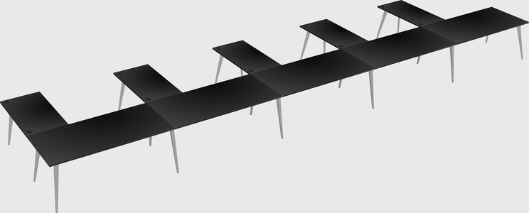 Modern l-shaped office desk