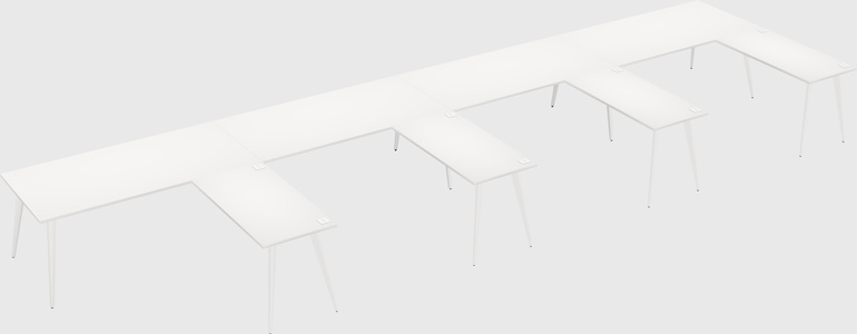 Modern l-shaped office desk