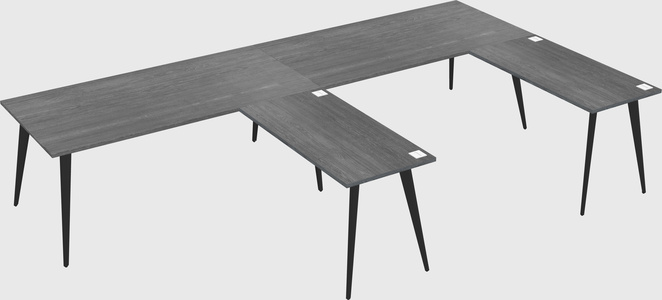 Modern l-shaped office desk