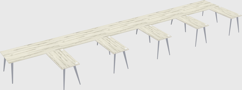 Modern l-shaped office desk
