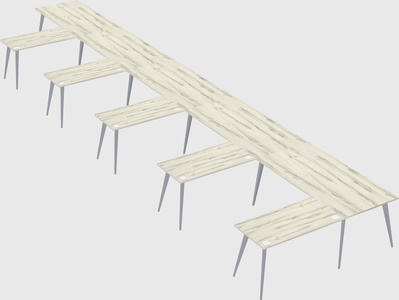 Modern l-shaped office desk