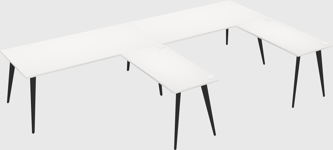 Modern l-shaped office desk