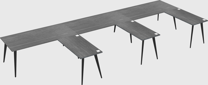 Modern l-shaped office desk