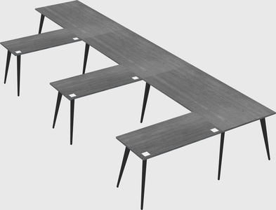 Modern l-shaped office desk