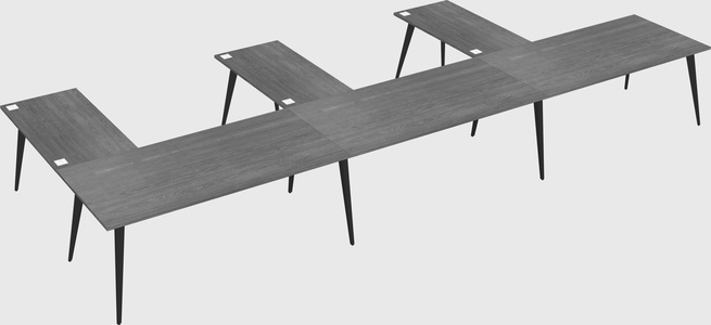 Modern l-shaped office desk