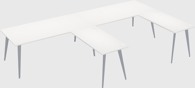 Modern l-shaped office desk