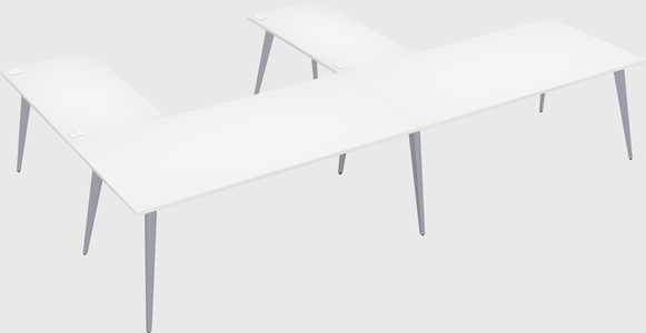 Modern l-shaped office desk