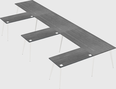 Modern l-shaped office desk