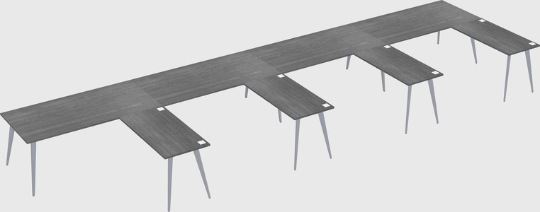 Modern l-shaped office desk