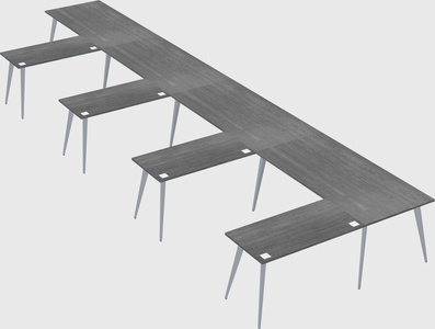 Modern l-shaped office desk