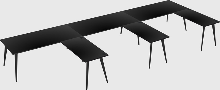 Modern l-shaped office desk