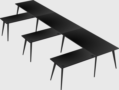 Modern l-shaped office desk