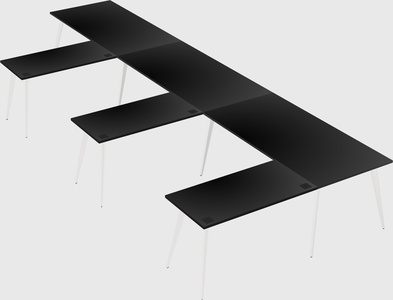 Modern l-shaped office desk