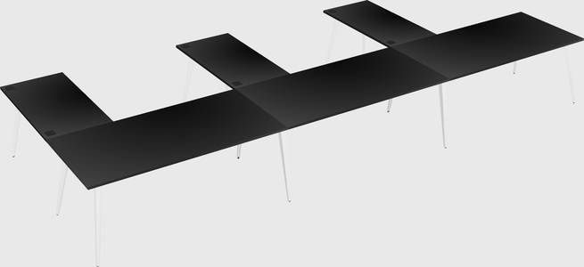 Modern l-shaped office desk