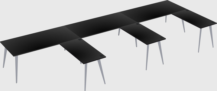 Modern l-shaped office desk