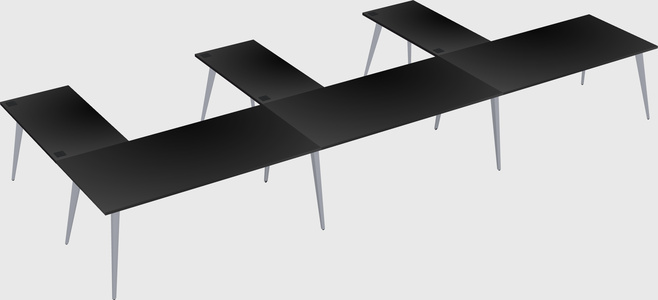 Modern l-shaped office desk